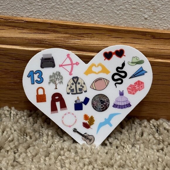 Taylor Swift Other - Taylor Swift Eras Heart Sticker